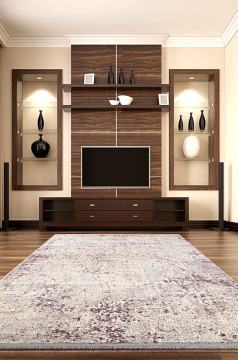 Bahariye Cunda 9694 R Grı - Lila Beyaz Dugumlu