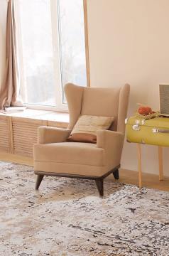 Bahariye Intense 5611 R Grı - Sarı Beyaz El Dugumlu